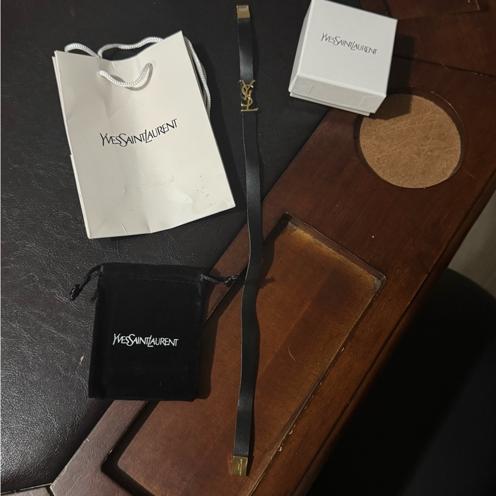 Yves Saint Laurent Black and Gold Bracelet